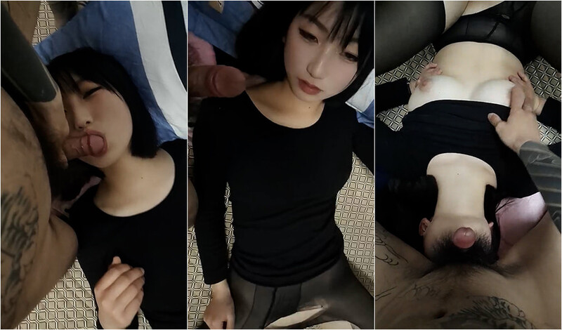 考试没考好,短发呆萌学生妹被俩社会小青年带回家啪啪安慰,床单都搞湿了