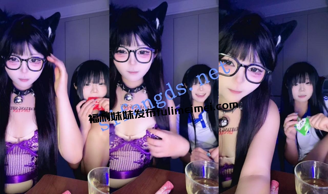 ⚡【魅魔米米】小妖精玩cosplay~和闺蜜互插叫爸爸~骚死了~